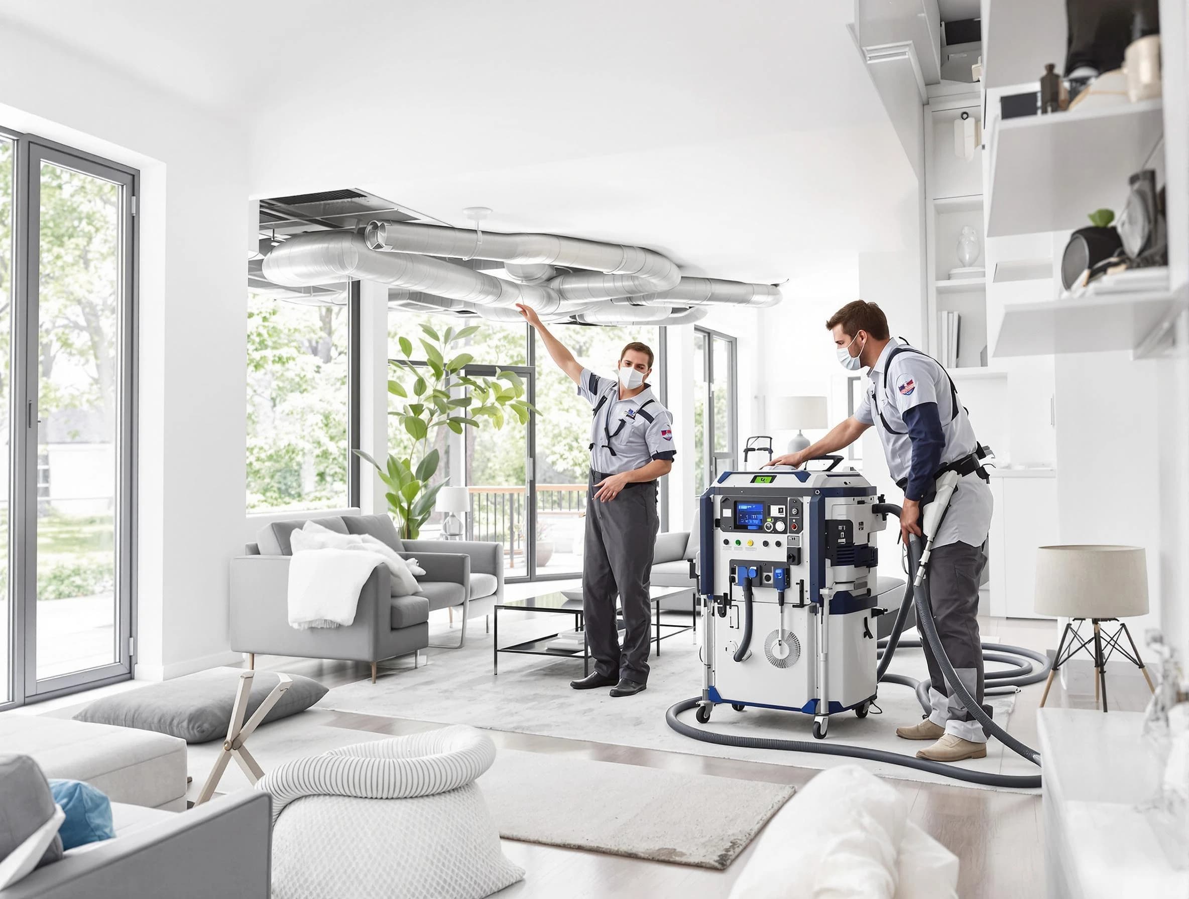 Vineyard Air Duct Cleaning professional conducting pure air duct cleaning with state-of-the-art equipment in Vineyard