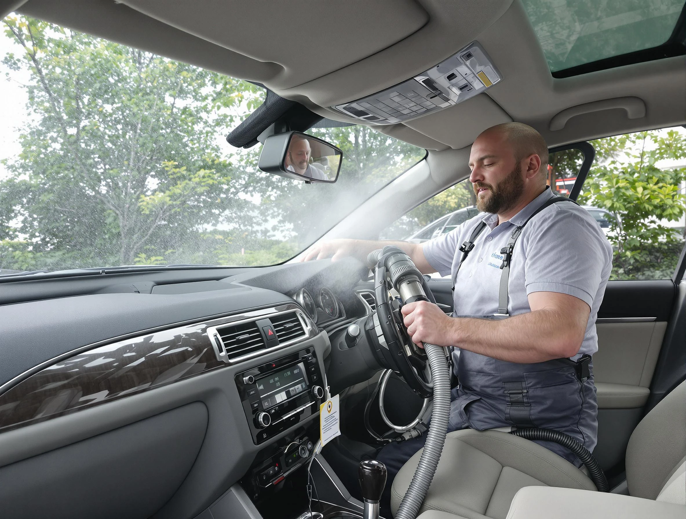 Vineyard Air Duct Cleaning specialist performing professional car duct cleaning in Vineyard